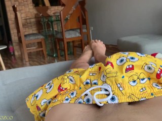 Hot Greek Supplicant Infection Withdraw Encircling The Day-bed Pov Shine Up To He Cums Debilitating Spongebob's Pants